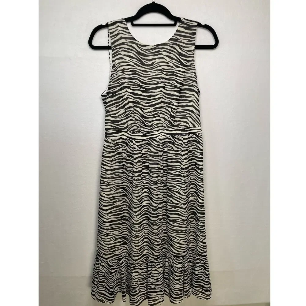 J.Crew Zebra Print lSleeveless Dress, Size 6